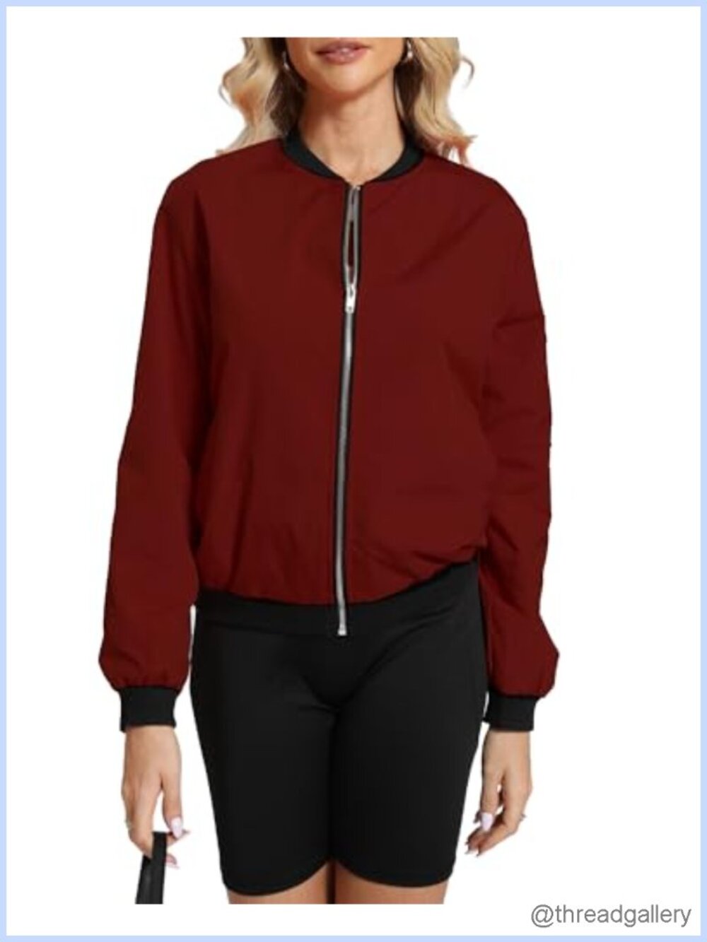 Women's Windbreaker Bomber Jacket Lightweight Casual with Pockets Wmns S-XXL